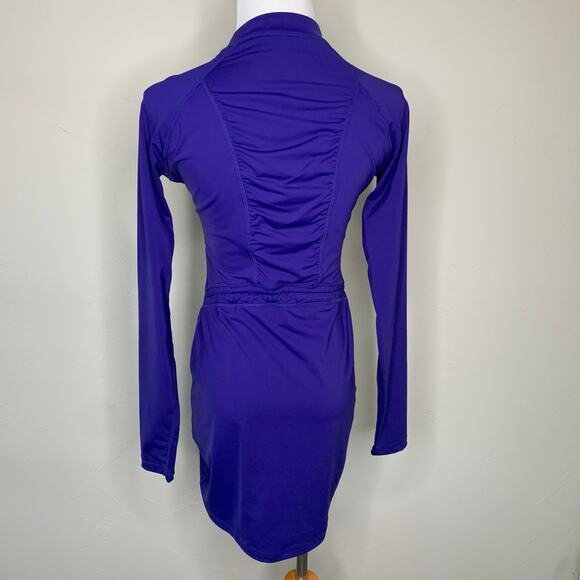 Athleta Tidal Ruched Rash Guard Cover Up Purple Size Small - Picture 8 of 9